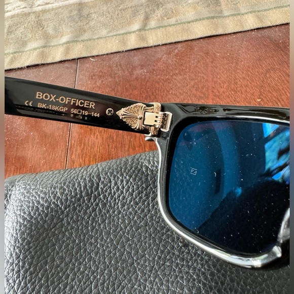 🆕 Chrome Hearts DIAMOND factory Embellished Box Office Sunglasses Gold Hardware - Picture 8 of 16
